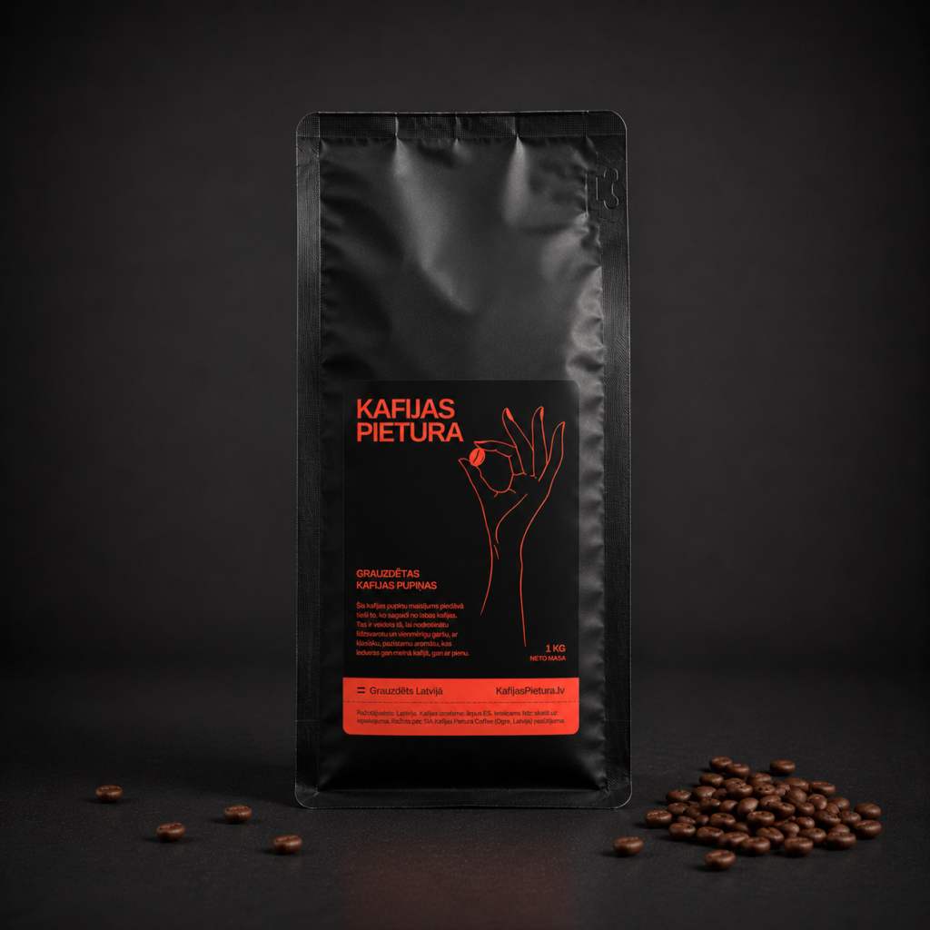 Kafijas Pietura Kafijas pupiņas Original Blend 1 kg iepakojums